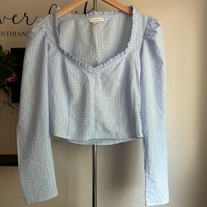Topshop Sky Blue Blouse